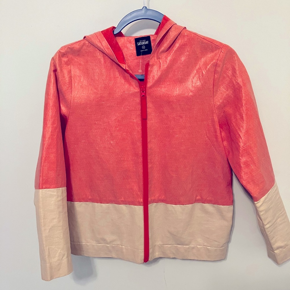 Kate Spade Saturday Rain Jacket Windbreaker Sz XS EUC